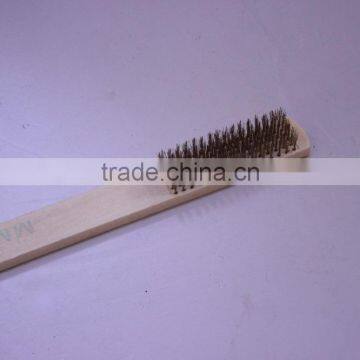 wooden handle Steel Wire Brush Scratch Wire Brush factory