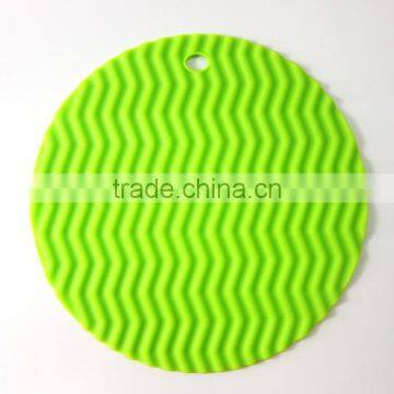 Household Kitchen Round Non-slip Heat Resistant Pad Silicone Table Mat