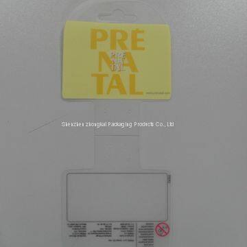 Plastic PP hanger hanging card hanging tag with euro hook