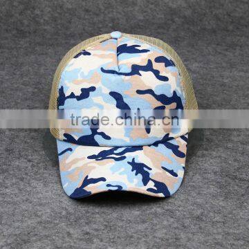 Cheap 6 Panels Wholesale Camouflage Mesh Baseball Cap Custom Trucker Cap