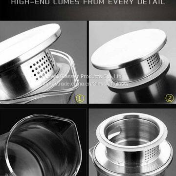 Big Volume Glass Bottle Glass Jug Glass Decanter With Memtal Cap for Kitchen Resturant and Hotel photo-3