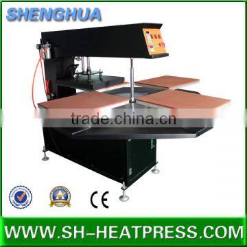 four stations sublimation heat press machine,Heat transfer press machine with 4 stations