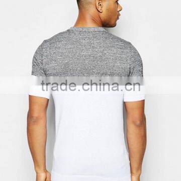 Custom Fashion Short Sleeve Button Placket White Grey Contrast Men's 100% Cotton Pique Pre Shrink Slim Fit Casual Polo Shirt photo-2