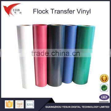 Elasticity flocked heat transfer printed heat press vinyl for backpack