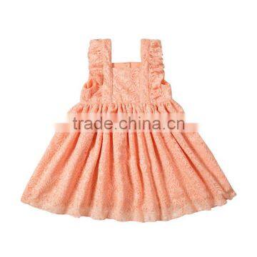 Summer Boutique Baby Girl's Dress Hot Sale New Design High Quality Vintage Lace Dress Flower Girl Dress photo-4