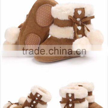 2017 Popular Sports Baby Girls Shoe Lovely Winter Warm Snow Boots Red Pink Brown Cute Boot Shoes photo-6