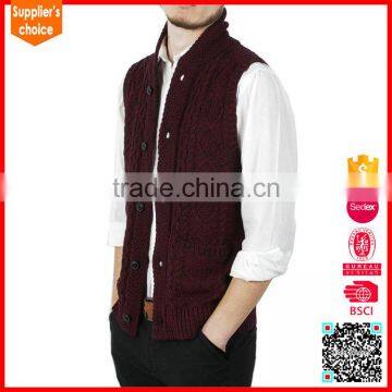 New Design Sleeveless Button Sweater Vest Open Front Sweater Cardigan Vest photo-3