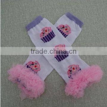 2013 Cute wholesale Hand knitted baby leg warmers cheap leg warmers Cake pattern leg warmer