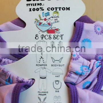 Latest Design New Born Baby Winter Clothing Set Knitted Printed Long Sleeve Romper 8 Pcs Set 8TB1-59 photo-3