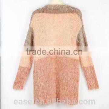 V Neck Men Cardigan Striped Fashion Mohair Sweater photo-2