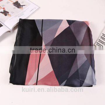 2016 Fashion Bandana Luxury Scarve Woman Brand 100% Silk Scarf With Flower Print Women Shawl High Quality Print photo-2