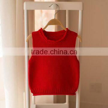 S32898W Good Quality Children Girls Spring Autumn Sweater Kids Vest Baby Girls Tank Top Children's Sweaters photo-2