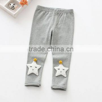 S32846W Girls Leggings Good Quality Children Clothing Cute Appliqued Skinny Pencil Girls Pants photo-5