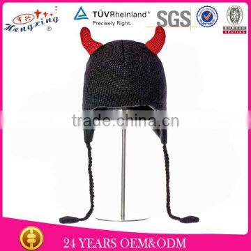 100% Wool New Fashion High Quality Kitty Ears Baby Knitted Animal Hat