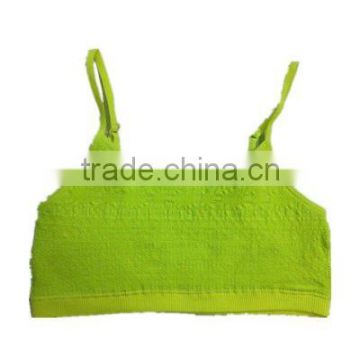 magic wrinkle jacquard seamless front double layers sport tank top cami bra with removable pad