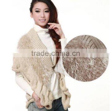 2016 Latest Design Spring Smiles Batwing Sleeve Free Size Korean Style Half Sleeve Loose Knit Cardigan Latest photo-5