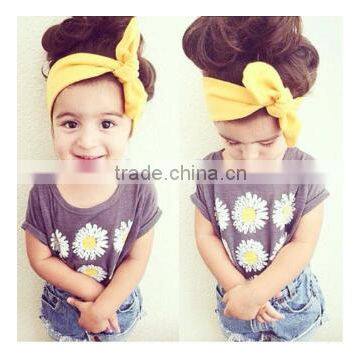 Cute Baby Girls Kids Lotus Headband Baby Fashion Girl Rabbit Bunny Ear Stripe Headband Photo Hair Cute Head Bow Gift photo-4