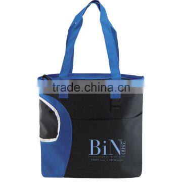Crescent Pocket Tote Bag - Comes With a Crescent-shaped Pocket for Bottles and Your Logo. photo-2