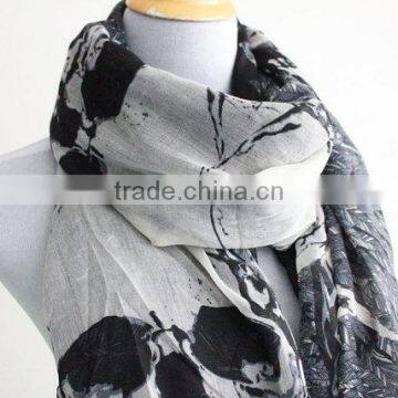 Skull and Leaf Scarf Large Skull Scarf With Leaves, Halloween Skull, Skulls, Halloween Skulls, Holiday photo-4