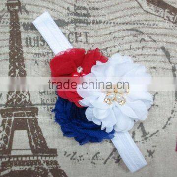 Fashionable Toddler Soft Chiffon Fabric Flowers Headband Good Quality photo-5
