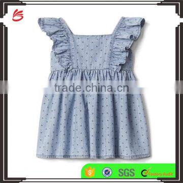 Bulk wholesale 2017 kids clothing cute baby girl summer clothes elegant Floral flutter dress