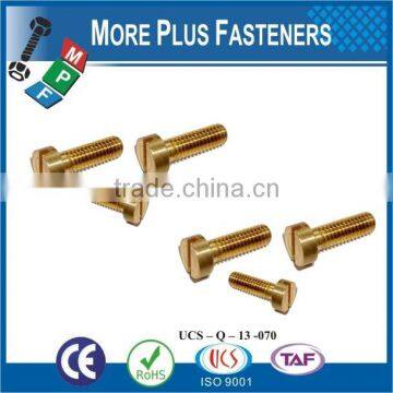 Made in Taiwan High Quality Carbon Steel Copper DIN 84 Saw Slot Drive Cheese Head Machine Metric Bolts photo-4