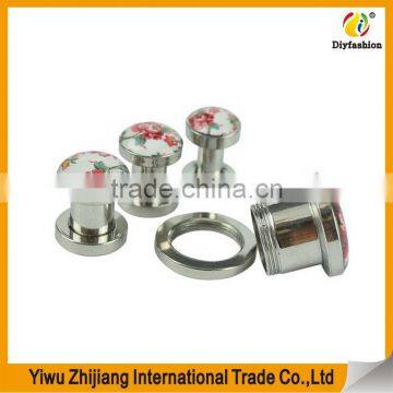 Stainless Steel Screw Ear Plugs Flesh Tunnels Stretcher Expander photo-2