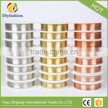 0.25 mm Silver Gold Plated Copper Wire Designs Beads Jewelry Making photo-2