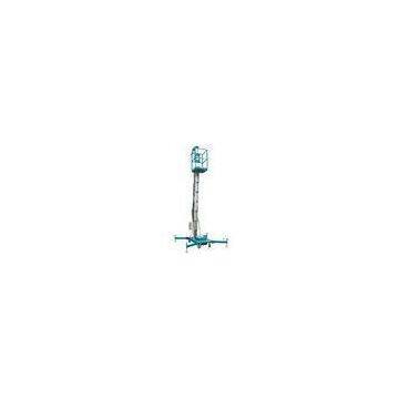 Single Mast 6 Meters Height Aluminum Aerial Work Platform 125Kg Loading Capacity