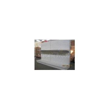 White Slatwall Back Retail Gondola Shelving For Chain Shops / Convenience Store