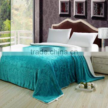 Large Pattern Variety of Colours Double Layers Embossed Flannel Blanket photo-2