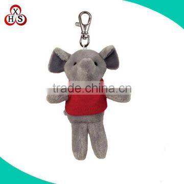 custom lovely elephant keychain ring elephant plush toy keyring