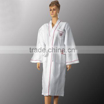 Hotel white waffle wholesale satin bath robe