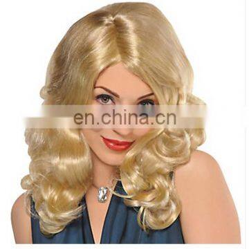 Party use womens beautiful blonde synthetic wig wholesale FW2074