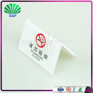 Popular Hotel Slogan Card V-Shape Advertising Cardboard Display Tabletop Printed Label