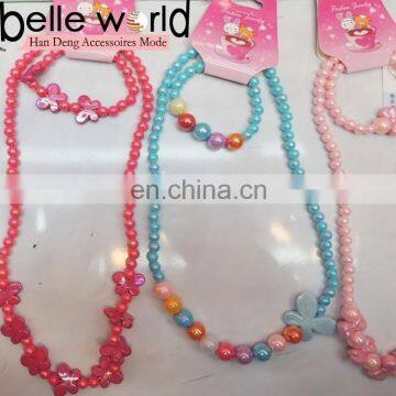 fashion children's beaded necklace and bracelet sets