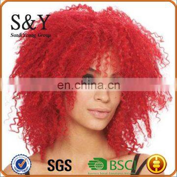 Pop Star Rhianna Adult Curly Red Wig Womens Costume Wig For Cosplay Party