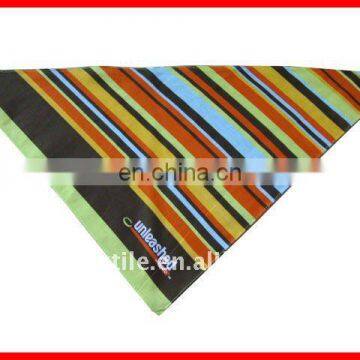 2012 newest style Fresh Rainbow Stripe Printed Triangle Doggie Bandana