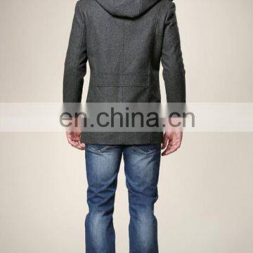 T-MC011 Fashion Mens Tweed Very Warm Winter Formal Coat photo-6