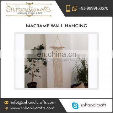 Hand Woven Cotton Small Macrame Wall Hanging for Home Decor