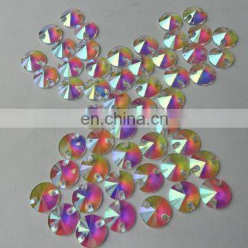 factory direct sale faceted flat back rhinestone garment beads for evening dress