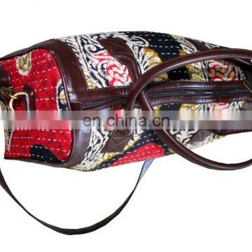 New Ethnic Indian Cotton Hand Bag Vintage Kantha Fashion Women Shoulder Bag photo-3