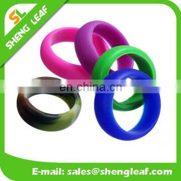 Simple One Color Silicone Finger Rings Logo Color Filling Silk Priting Laser Carving Logo photo-4