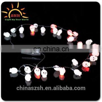 Halloween Items LED Glowing Light up Skull Necklace photo-2