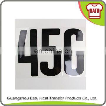 Sports t-shirt heat press soccer jersey number stickers