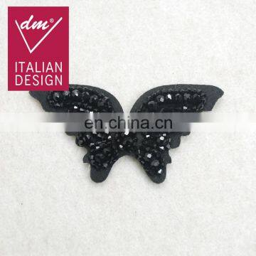 Wholesale beaded handmade patch rhinestone butterfly applique