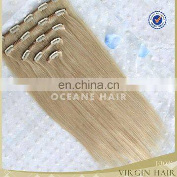 Natural Cheap 100% Human Hair Virgin 200 Grams Clip in Hair Extensions photo-6