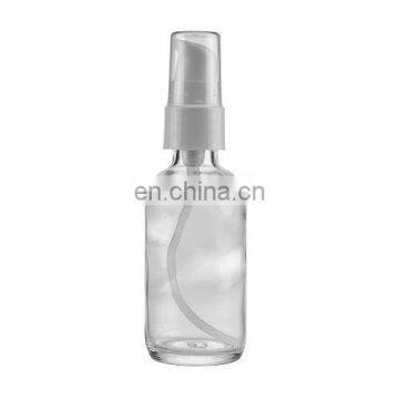 2 oz Clear Glass Boston Round Bottles (White Treatment Pump)