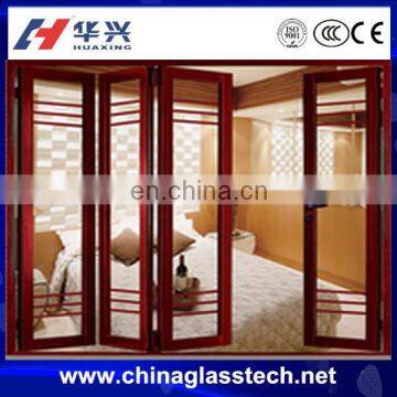 Modern style soundproof glass panel pvc folding door