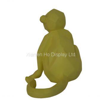 Hodisplay Custom High Quality Life Size Geometric Beige Monkey Fiberglass Animal Statue Supplier